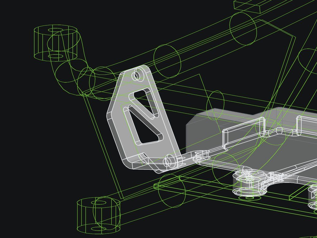 Rectifier bracket render from the production CAD