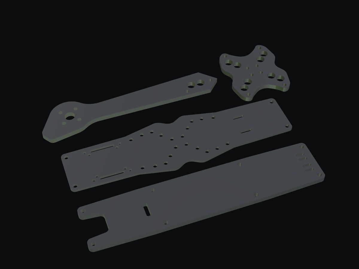 Carbon-Fiber Plate Airframe for a Multirotor Drone